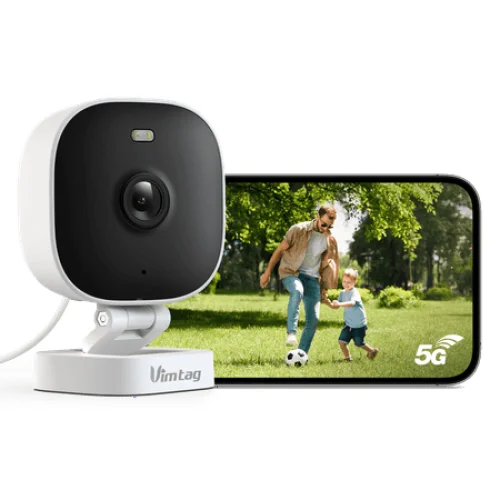Vimtag 2.5K Indoor/Outdoor Security Camera, Smart WiFi Camera for Home Security, 2.4/5G Pet/Dog/Baby Camera with Phone App, Night Vision, Two-Way Audio, 24/7 SD/Cloud Storage, Works with Alexa