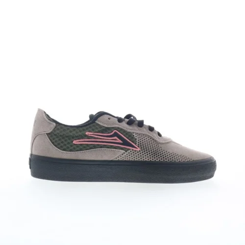 Lakai Essex Mens Gray Suede Lace Up Skate Inspired Sneakers Shoes