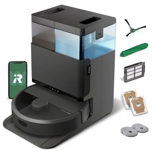 iRobot - Roomba 405 (G185) Combo Vacuum & Mop + AutoWash Dock - Dual Spinning Mop Pads, Self Empties, Intense Suction, Pad Lift - Black