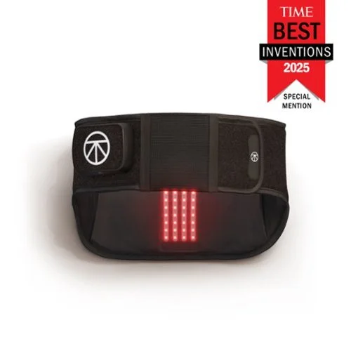 Therabody - ThermBack LED &ndash; 4-in-1 Back Wrap With Heat, Far infrared, Vibration and LED Light Therapies For Lower Back Pain Relief - Black