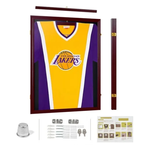Jersey Display PRO UV Grade Frame Case Lockable Sport Shadow Box for Football