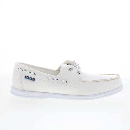Sebago Jackman 78114CW-911 Mens White Loafers & Slip Ons Boat Shoes