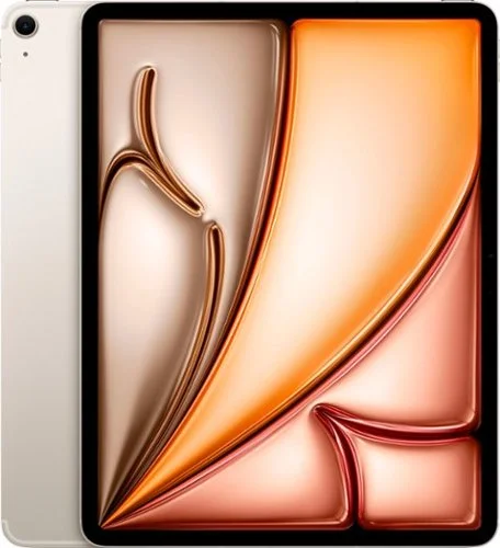 Apple - 13-inch iPad Air M3 chip Built for Apple Intelligence Wi-Fi + Cellular 128GB - Starlight (Unlocked)