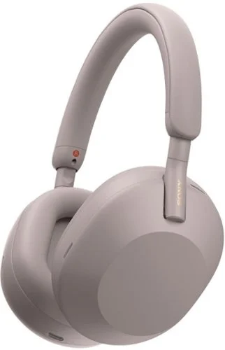 Sony - WH-1000XM5 Wireless Noise Cancelling Over-the-Ear Headphones - Smoky Pink