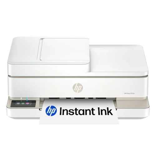 HP - Envy 6555e Wireless AI-Enabled All-in-One Inkjet Printer with 3 Months of Instant Ink - White