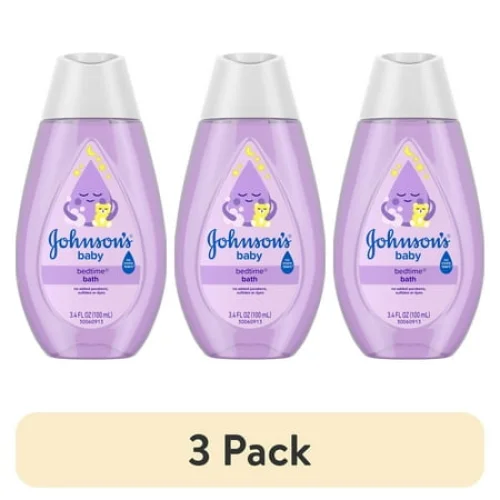 (3 pack) Johnson's Baby Bedtime Bath, Relaxing NaturalCalm Aromas, 3.4 fl. oz