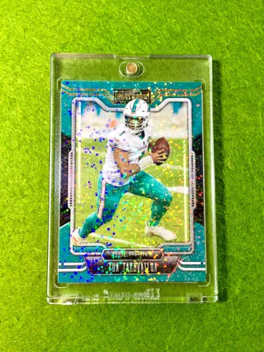 Tua Tagovailoa WHITE SPARKLE PRIZM CARD JERSEY #1 DOLPHINS SP  2021 Playbook SSP