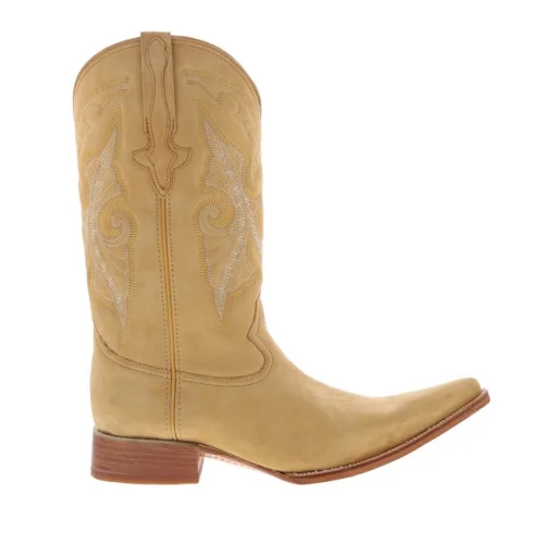 Los Altos Suede Boots XXX-Toe 956302 Mens Brown Wide Cowboy Western Boots