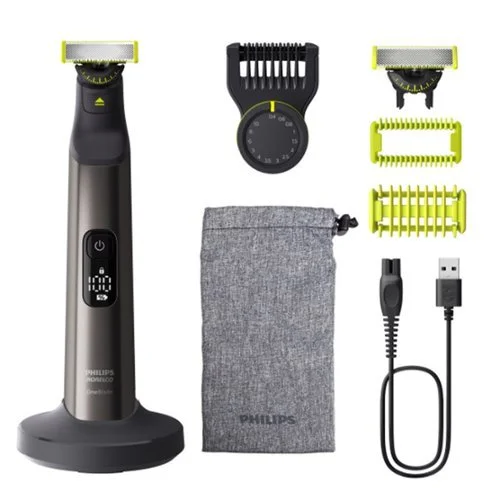 Philips Norelco - OneBlade 360 Pro Hybrid Face & Body Electric Trimmer QP6552/70 - Black
