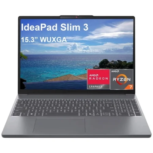 Lenovo IdeaPad Slim 3 Copilot+ AI Laptop, 15.3" 2K Touchscreen, AMD 8-core Ryzen 7 170 processor, 16GB DDR5 Memory 1TB SSD, WiFi 6, Dolby Audio, Win 11 Home, w/65W Charger