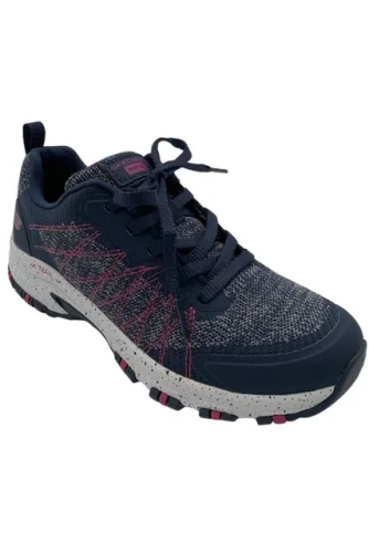 Skechers Hillcrest Vegan Washable Trail Sneakers Adventure Navy/Pink
