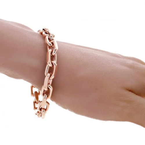 10k Rose Gold Solid Handmade Heavy Anchor Chain Bracelet 7" 7.5mm 40 grams