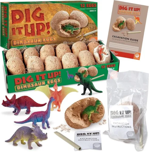 MindWare Dig It Up Dinosaur Eggs Science Kit Toy Mystery Excavation Excellent