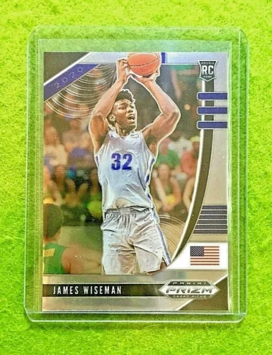 JAMES WISEMAN PRIZM SILVER CHROME ROOKIE CARD JERSEY#32 MEMPHIS  WARRIORS 2020