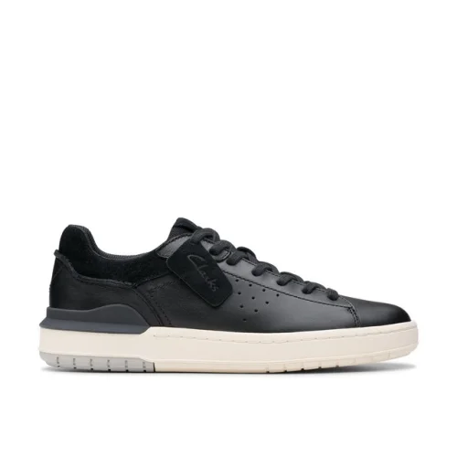 Clarks Mens Courtlite2 Run Black Leather Active  Shoes