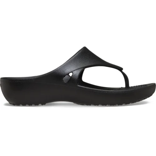Crocs Women's Kadee Wedge Flip Flop Sandals,Black,W5