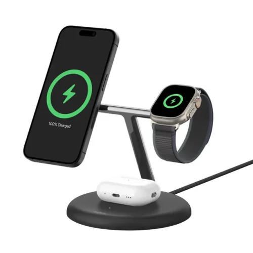 Belkin BoostCharge Pro 3-in-1 MagSafe Charging Stand Black Very Good
