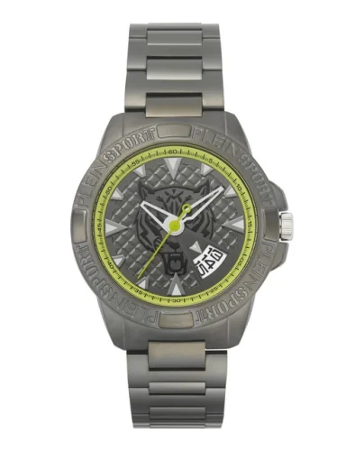 Plein Sport Mens  Grey 44mm Bracelet Fashion Watch