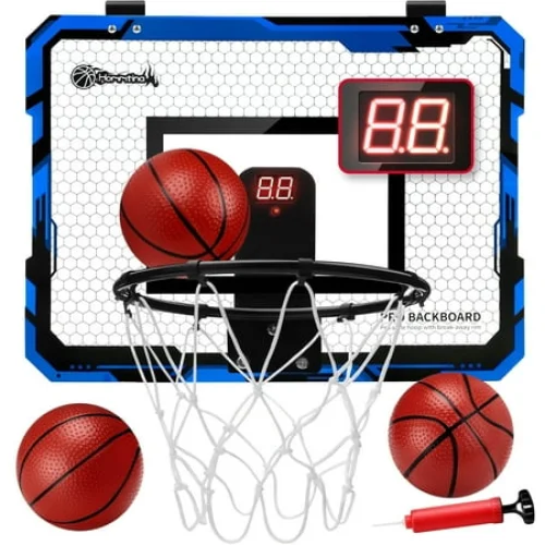 Ayieyill Easy Assemble Toy Sports Equipment with Basketball Hoop, Blue, 15.70 x 1.00 x 11.80 Inches