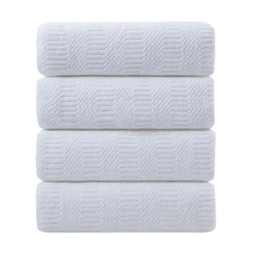 Jessy Home 4 Pack Large Bath Towel Set 600 GSM Ultra Soft Oversized White Towel Set 35"x70" Extra Large Bath Sheets