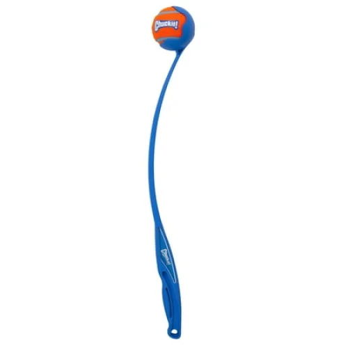 Chuckit! Sport 26L Dog Ball Launcher Fetch Toy For Dogs, 26" Handle, Compatible With Large 3" Ball (Included), For Breeds 60 to 100 lb, Assorted Colors