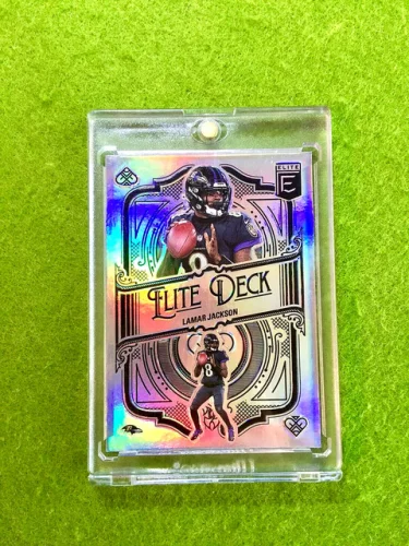 LAMAR JACKSON SILVER PRIZM CARD RAVENS SP 2022 Elite Lamar Jackson ELITE DECK SP