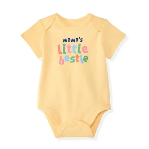 Garanimals Newborn & Baby Girl Cotton Lap-Shoulder Short-Sleeve Bodysuit, Sizes 0&ndash;24M