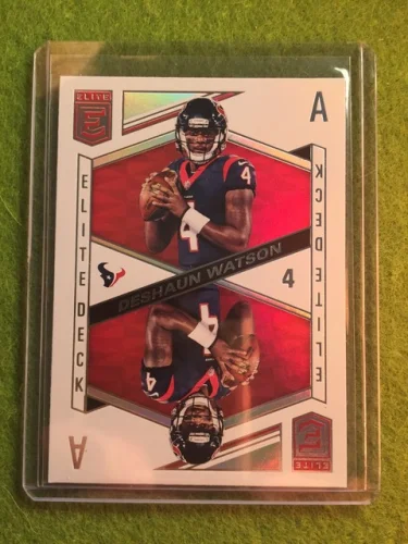 DESHAUN WATSON PRIZM REFRACTOR TEXANS ACE 2018 Donruss Elite Deck #ED-10 A's SSP