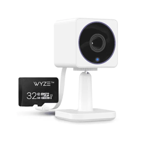 Wyze Cam OG Security Camera Bundle with FREE 32gb MicroSD Card, Indoor/Outdoor 1080p, Wi-Fi Smart Home Security Camera with Color Night Vision, Built-in Spotlight, Motion Detection, 2-Way Audio