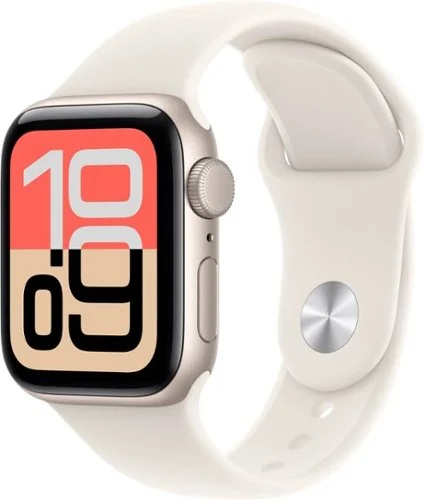Apple Watch SE 3&nbsp;(GPS) 40mm&nbsp;Starlight Aluminum Case with Starlight Sport Band - M/L - Starlight - (2025)