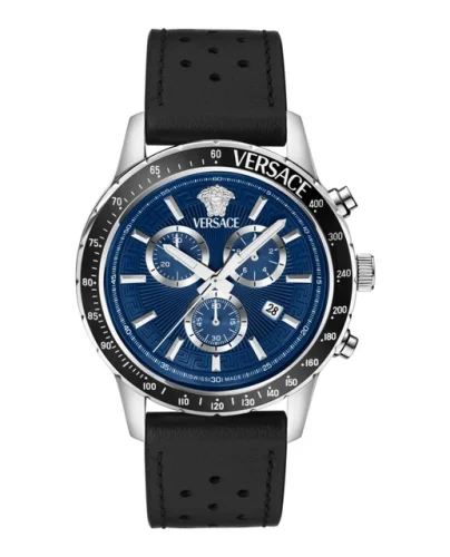 Versace Sport Chrono Men&rsquo;s Watch, Swiss Made Luxury Chronograph Watch with Blue
