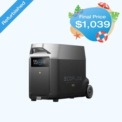 EcoFlow DELTA Pro Generator Extra Battery 3600Wh LFP Certified Refurbished