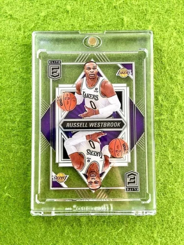 RUSSELL WESTBROOK CLEAR CARD JERSEY #0 LAKERS  2021 Elite DECK Russell Westbrook