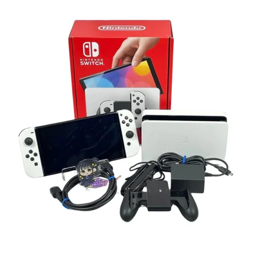 Nintendo Switch 64 GB OLED Console White With Box 1 Day Ship Excellent