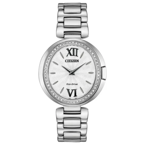 Citizen Eco-Drive Women's Diamond Accent Silver-Tone Watch 34MM EX1500-52A