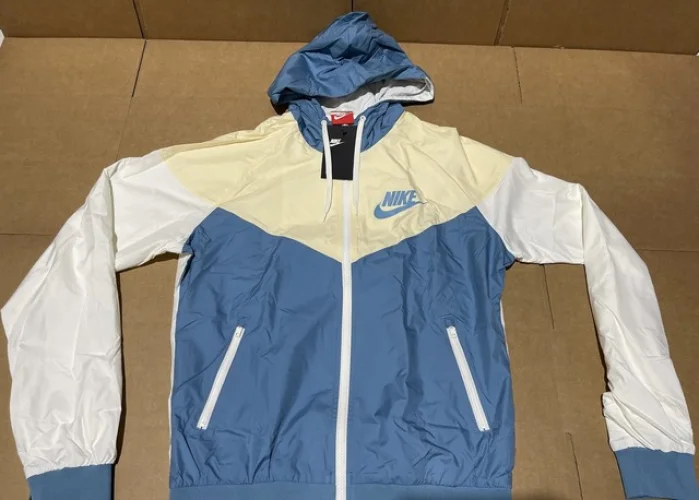Nike Women's Full Zip Windbreaker Yellow/ Blue 904306-449