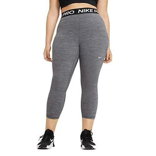 Women's Nike Pro 365 Cropped Leggings Grey Sz 1X DC5393-010