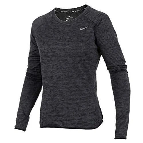 Nike Womens Dri Fit Tech Fleece Running Top Black 918014 010