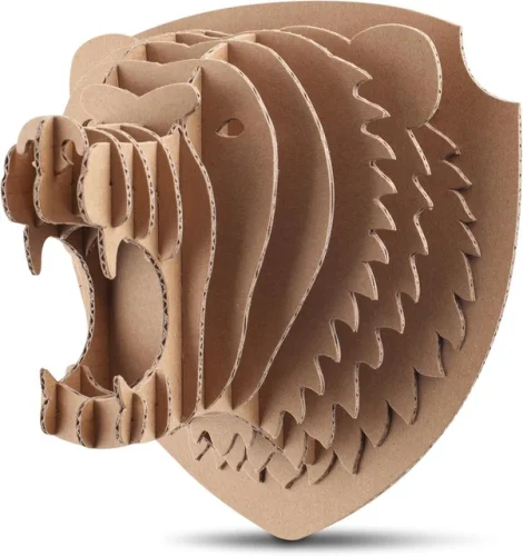 Cottify Bear Trophy Head 3D Cardboard Puzzle/Easy to Assemble/Adults & Kids 12z