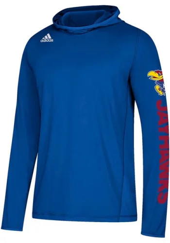 Women's Adidas NCAA Kansas Jayhawks Training Hoodie Blue CZ4496