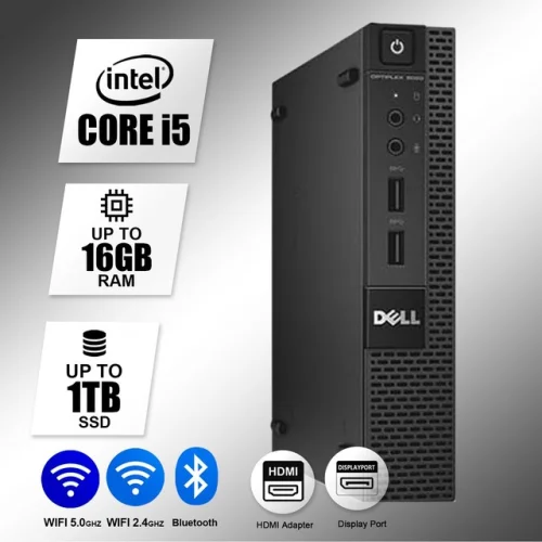 DELL Mini Desktop PC Computer i5, Up to 16GB RAM 2TB SSD,Windows 10/11, WiFi BT