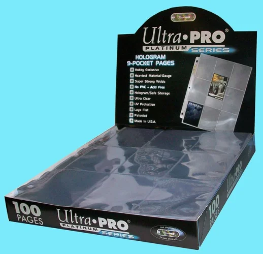 ULTRA PRO PLATINUM 100 9-POCKET Pages , New , Free Shipping