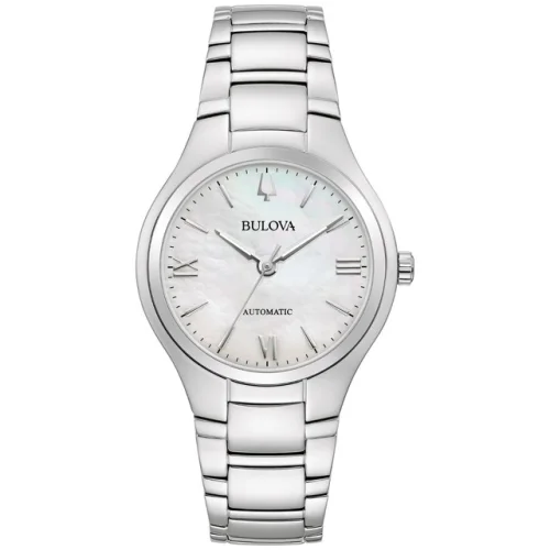 Bulova Women's Classic Automatic Silver Stainless Steel Watch 34MM 96L301