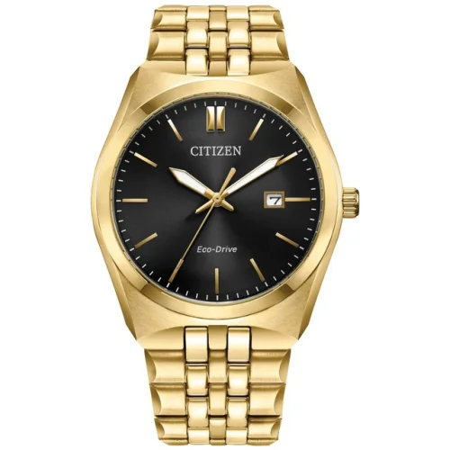 Citizen Men's Corso Date Indicator Eco-Drive Gold Watch 40MM BM7333-85E