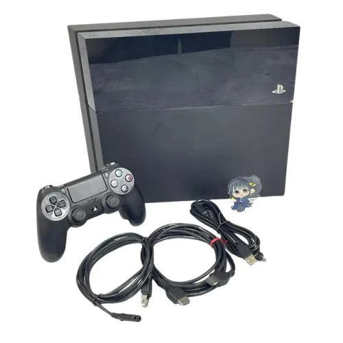 Sony PlayStation 4 PS4 CUH-1000 1100 1200 Black Console 500GB & Controller Cable