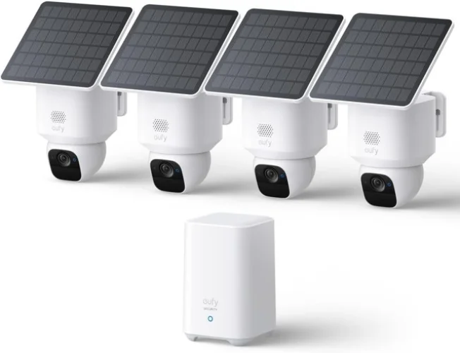 eufy Security SoloCam E30, 4-Cam Kit Solar Security Cameras Wireless Outdoor360&deg;