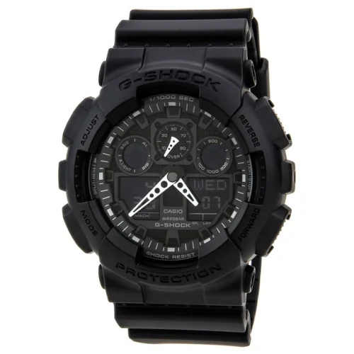 Casio Men's Watch G-Shock Black Resin Strap Anti-Magnetic Ana-Digital GA100-1A1