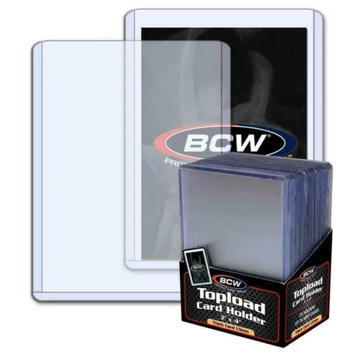1000 BCW 1.5MM 59 PT THICK MEMORABILIA JERSEY TRADING CARD TOPLOAD HOLDERS CASE