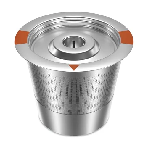FAQQMCVY Reusable K Cups Coffee Pods for Keurig: Full Stainless Steel Refillable K Cups Coffee Filter Compatible 1.0 and 2.0 Coffee Makers-brewers (1Pack)