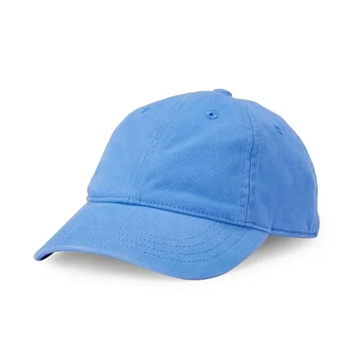 Amazon Essentials Unisex Kids' Washed Cotton Baseball Cap for Boys and Girls, Blue, X-Small-Small